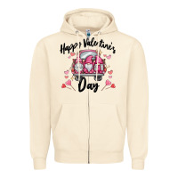 Sandshell happy valentine's day gnome truck Zipper Hoodie - MaliasSmallBusiness