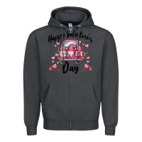 Smoke happy valentine's day gnome truck Zipper Hoodie - MaliasSmallBusiness