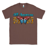 Chestnut All American Mom Butterfly Classic Tee - LillyAllenDesigns