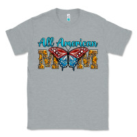 Heather Grey All American Mom Butterfly Classic Tee - LillyAllenDesigns