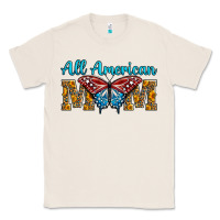 Natural All American Mom Butterfly Classic Tee - LillyAllenDesigns