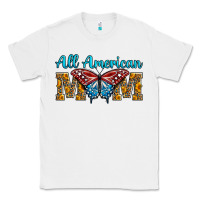 White All American Mom Butterfly Classic Tee - LillyAllenDesigns