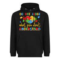 Black puzzle heart inclusivity message Heavyweight Hoodie - LillyAllenDesigns