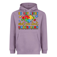 Lavender puzzle heart inclusivity message Heavyweight Hoodie - LillyAllenDesigns