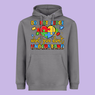 Puzzle Heart Inclusivity Message Heavyweight Hoodie Designed By Lillyallendesigns