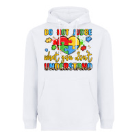 White puzzle heart inclusivity message Heavyweight Hoodie - LillyAllenDesigns