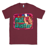 Burgundy nail hustler serape leopard background Classic Tee - Artiststas