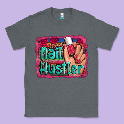 Nail Hustler Serape Leopard Background Classic Tee Designed By Artiststas