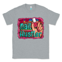 Heather Grey nail hustler serape leopard background Classic Tee - Artiststas