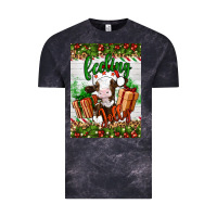 Cloud Black Christmas feeling jolly cow Vintage Tee - Artiststas