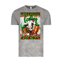 Cloud Rock Christmas feeling jolly cow Vintage Tee - Artiststas