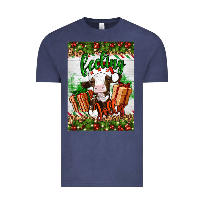 Christmas Feeling Jolly Cow Vintage Tee by Artiststas | Teevron