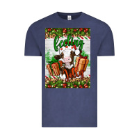 Vintage Denim Christmas feeling jolly cow Vintage Tee - Artiststas