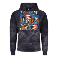 Cloud Black 4th of july indian headdress seamless pattern Vintage Hoodie - HRA Design Shop