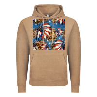 Vintage Coffee 4th of july indian headdress seamless pattern Vintage Hoodie - HRA Design Shop