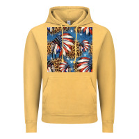 Vintage Mustard 4th of july indian headdress seamless pattern Vintage Hoodie - HRA Design Shop