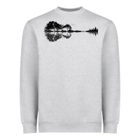Heather Grey Nature Guitar Heavyweight Sweatshirt - Bettercallsaul