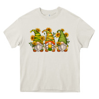 Cream sunflower gnomes Heavy Core Tee - Zillion Design Studio