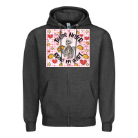 Charcoal Heather tacos never broke my heart Zipper Hoodie - MaliasSmallBusiness