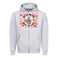 Heather Grey tacos never broke my heart Zipper Hoodie - MaliasSmallBusiness