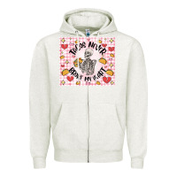 Oatmeal Heather tacos never broke my heart Zipper Hoodie - MaliasSmallBusiness