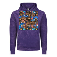 Cloud Purple 4th of juky veteran boots seamless pattern Vintage Hoodie - HRA Design Shop