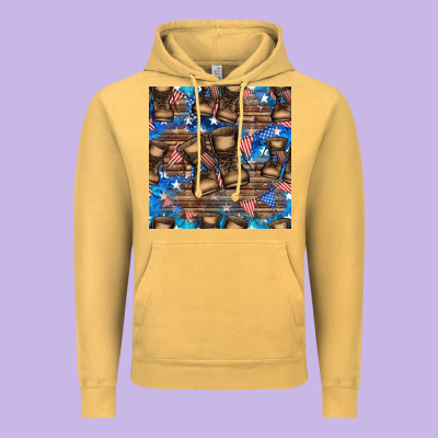 4th Of Juky Veteran Boots Seamless Pattern Vintage Hoodie Designed By Hra Design Shop