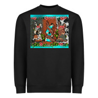 Black easter bunny's leopard cowhide cactus Heavyweight Sweatshirt - JahusDesignShop