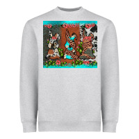 Heather Grey easter bunny's leopard cowhide cactus Heavyweight Sweatshirt - JahusDesignShop