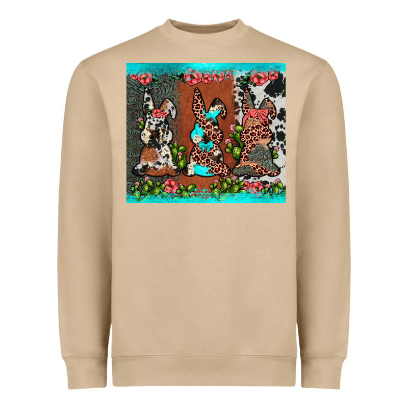 Easter Bunny's Leopard Cowhide Cactus Heavyweight Sweatshirt by JahusDesignShop | Teevron