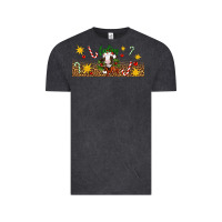 Vintage Black Christmas feeling jolly cow Vintage Tee - Artiststas