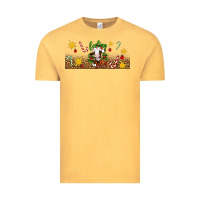 Vintage Mustard Christmas feeling jolly cow Vintage Tee - Artiststas