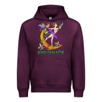 Mauve Wine mardi gras cutie Urban Hoodie - CowGirlArtShop