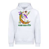 White mardi gras cutie Urban Hoodie - CowGirlArtShop