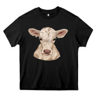 Black charolais calf Heavy Core Tee - RanaPortraitStore
