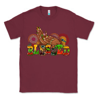 Burgundy blessed afro woman hands Classic Tee - AdoDesignShop