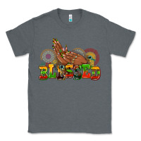 Charcoal Heather blessed afro woman hands Classic Tee - AdoDesignShop