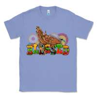 Colony Blue blessed afro woman hands Classic Tee - AdoDesignShop