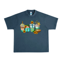 Midnight Navy jesus coffee cups Urban Heavy Tee - AdoDesignShop
