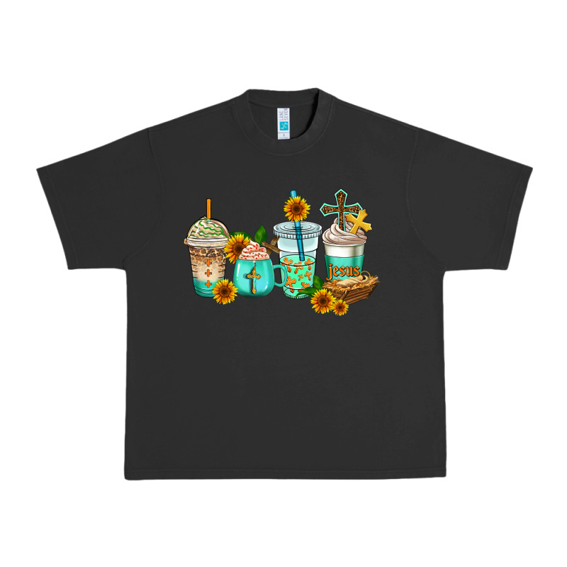 Jesus Coffee Cups Urban Heavy Tee by AdoDesignShop | Teevron