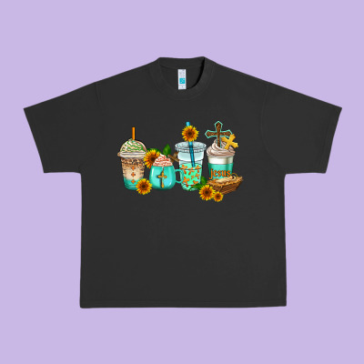 Jesus Coffee Cups Urban Heavy Tee Designed By Adodesignshop