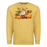 Antique Gold fall scarecrow Premium Sweatshirt - LillyAllenDesigns