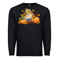 Black fall scarecrow Premium Sweatshirt - LillyAllenDesigns