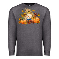 Charcoal Heather fall scarecrow Premium Sweatshirt - LillyAllenDesigns