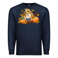 Navy fall scarecrow Premium Sweatshirt - LillyAllenDesigns