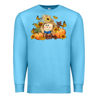 Ocean Blue fall scarecrow Premium Sweatshirt - LillyAllenDesigns