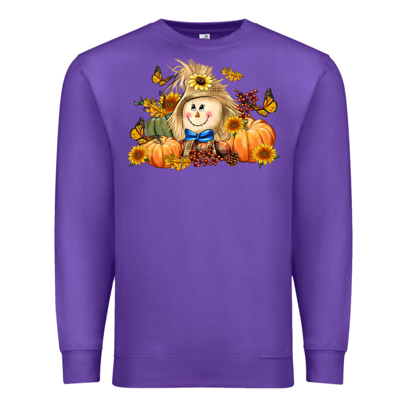 Fall Scarecrow Premium Sweatshirt by LillyAllenDesigns | Teevron