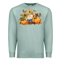 Seafoam fall scarecrow Premium Sweatshirt - LillyAllenDesigns