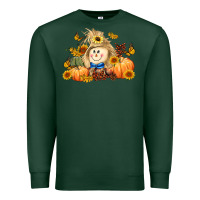 Sports Green fall scarecrow Premium Sweatshirt - LillyAllenDesigns