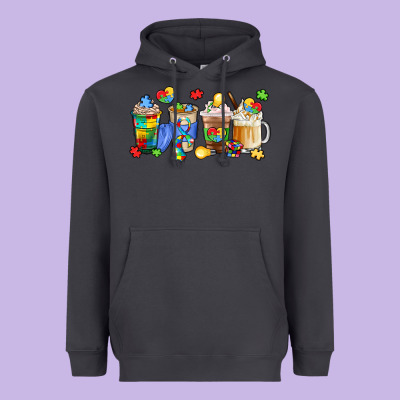 Image Title Puzzlethemed Beverages And Accessories Heavyweight Hoodie Designed By Lillyallendesigns